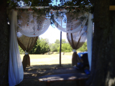 arche en tulle a louer pour ceremonie mariage