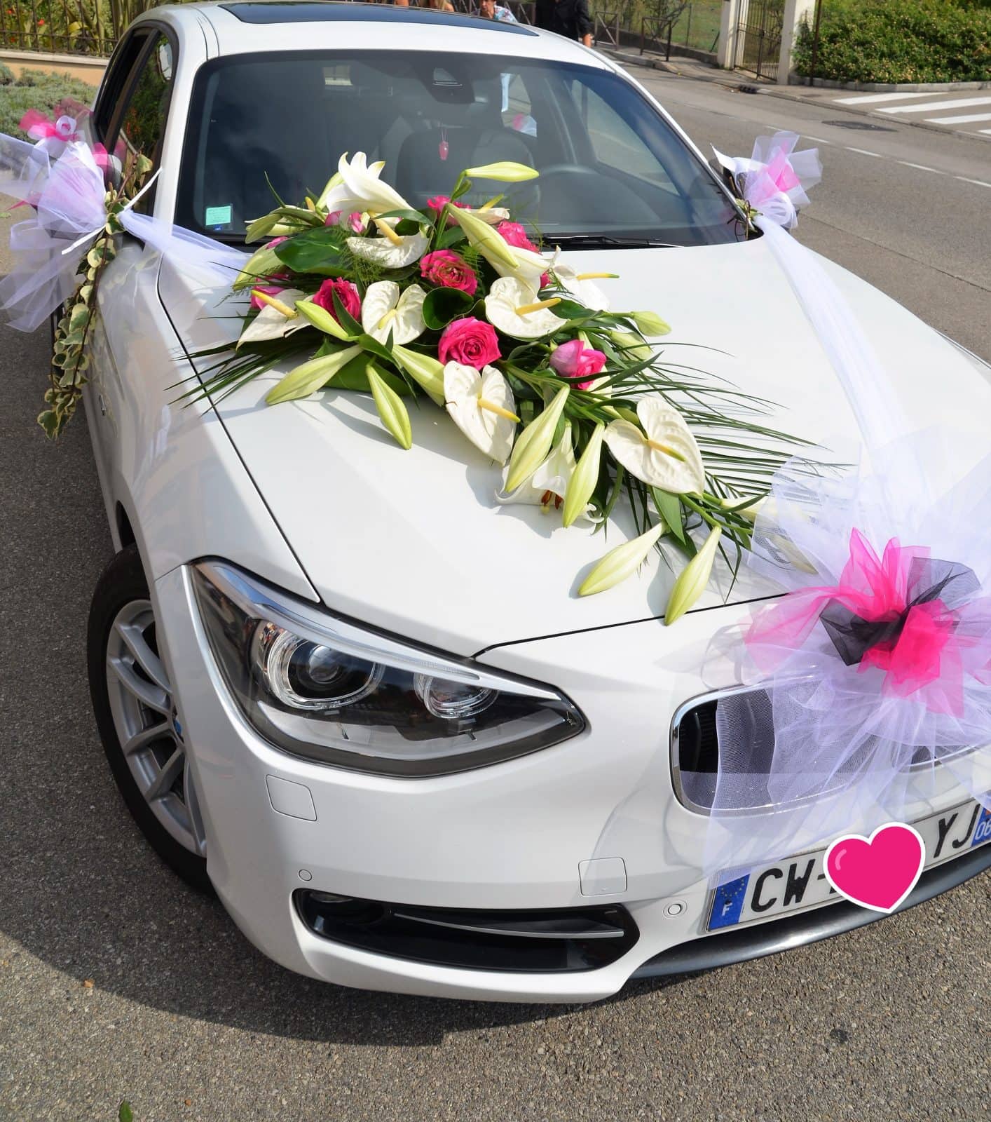 Décoration Voiture Mariage Fleurs