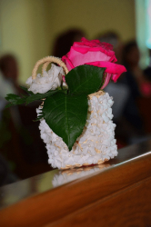 panier rose demoiselle d'honneur deco de mariage