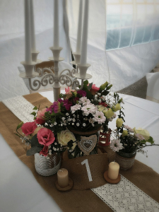 centre de table des mariés