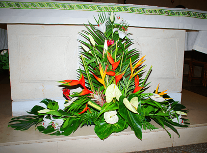 composition mariage exotique hotel d'eglise