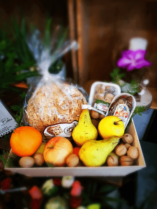 panier de fruit et fruits sec pour noel vendu par fleurs de boheme