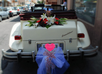 deco arriere voiture de mariage