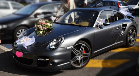 decoration fleurs porsche mariage