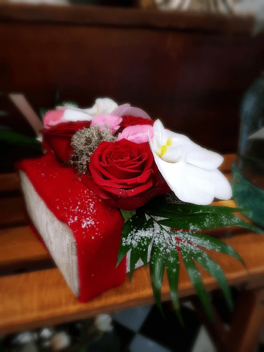 compo rose et tulipe pour la saint valentin