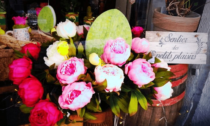 vitrine bouquet pour paques